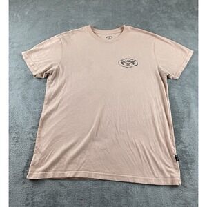 Billabong Men's T Shirt L. Peach Logo Cotton Surf Beach C13
